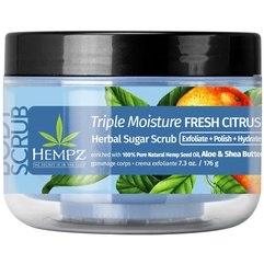 Скраб сахарный Тройное увлажнение Hempz Triple Moisture Fresh Citrus Herbal Sugar Scrub, 176 g