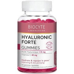 Диетическая добавка Увлажнение и упругость кожи Biocyte Hyaluronic Forte Gummies, 60 gum