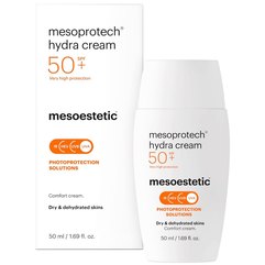 Зволожувальний сонцезахисний крем для обличчя Mesoestetic Mesoprotech Hydra Cream SPF50+, 50 ml, фото 