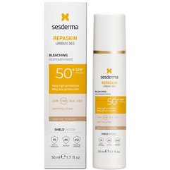 Депігментуючий сонцезахисний крем для обличчя Sesderma Repaskin Urban 365 Despigmentante SPF50, 50 ml, фото 