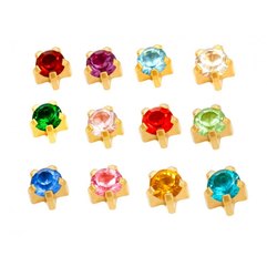 Caflon Gold Claw Set Gold Сережки для проколу вух в Крапані (позолота), 12 пар, фото 