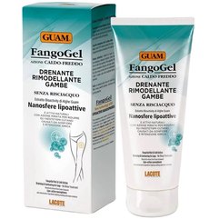 Фанго гель ДРЕН для ніг з дією холод-тепло GUAM FangoGel Drenante Rimodellante Gambe, 150 ml, фото 