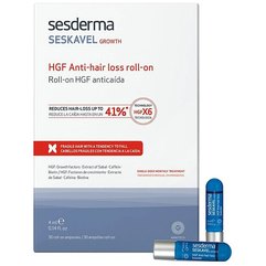 Ампулы против выпадения волос Sesderma Seskavel HGF Anti-Hair Loss Roll-On , 30*4 ml