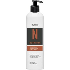 Поживна маска з протеїнами шовку та екстрактом часнику Mirella Professional Basic Salon Nourishing Mask With Silk Proteins & Garlic Extract, фото 