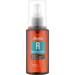 Сироватка з мигдальною олією для сухого або пошкодженого волосся Mirella Professional R Restructure Serum With Almond Oil, 100 ml, фото 