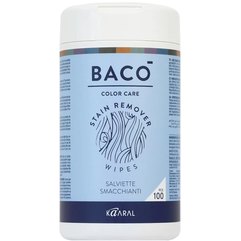 Одноразовые влажные салфетки для удаления краски из кожи Kaaral Baco Post Color Stain Remover Wipes, 100 ps