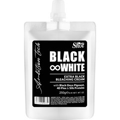 Обесцвечивающий черный крем для волос Shot Ambition Tech Black&White Extra Black Bleaching Cream, 250 g