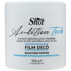 Освітлювальний порошок для відкритих технік Shot Ambition Tech Film Deco Bleaching Powder, 500 g, фото 