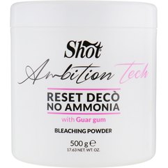 Осветительная пудра без аммиака Shot Ambition Tech Reset Deco No Ammonia Bleaching Powder, 500 g