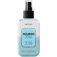 Двофазний спрей для легкого розчісування та зволоження Kemon Haircare Nourish Spray 2Phase, 200 ml, фото 