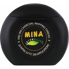 Нить для разметки бровей черная Mina Pre-Ink Charcoal Mapping Thread For Brow, 20 m