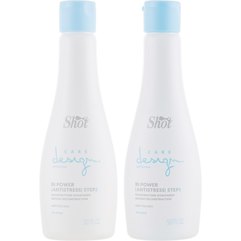 Эликсир для мгновенного восстановления волос с кератином Shot Care Design Antistress Bi Power Step 1+2