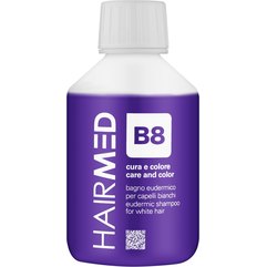 Еудермальний шампунь для нейтралізації жовтизни Hairmed Care And Color Eudermic Shampoo B8, 200 ml, фото 