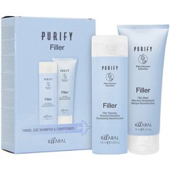 Дорожній набір для інтенсивного догляду і наповнення волосся Kaaral Purify Filler Travel Kit, 100/75 ml, фото 
