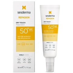 Сонцезахисний крем для обличчя Sesderma Repaskin Dry Touch SPF50+, 50 ml, фото 