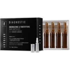 Рослинна плацента для волосся в ампулах Absoluk Diagnostic Energizing & Fortifying Hair Ampoules, 12x10 ml, фото 