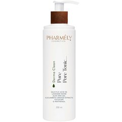Тонік для комбінованої та жирної шкіри Pharmely DermaClean Solution Pure Pore Tonic, 200 ml, фото 