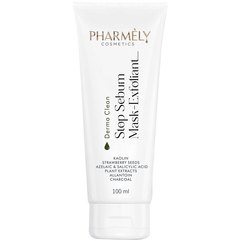 Каолінова маска-скраб для жирної шкіри Pharmely DermaClean Solution Stop Sebum Mask-Exfolian, 100 ml, фото 