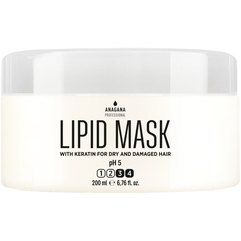 Маска Ліпідна з кератином для сухого та пошкодженого волосся Anagana Lipid Mask, фото 