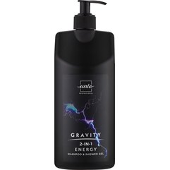 Шампунь и гель для душа 2в1 Unic Gravity Energy 2In1 Shampoo & Shower Gel, 1000 ml