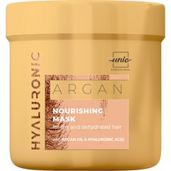 Питательная маска для сухих и обезвоженных волос Unic Hyaluronic Argan Nourishing Mask, 500 ml
