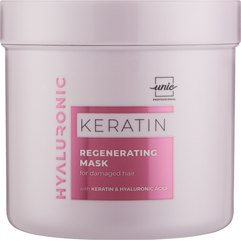 Відновлююча маска для ламкого та пошкодженого волосся Unic Hyaluronic Keratin Regenerating Mask, 500 ml, фото 