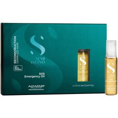 Масло-эликсир для восстановления волос Alfaparf Milano Semi di Lino Reparative SOS Emergency Oil, 6x13 ml