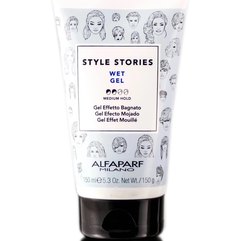 Гель середньої фіксації для ефекту мокрого волосся Alfaparf Milano Style Stories Wet Gel, 150 ml, фото 