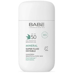 Солнцезащитный минеральный флюид с физическими фильтрами Babe Laboratorios Mineral Super Fluid Invisible SPF50, 50 ml