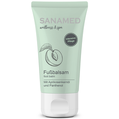 Бальзам для ніг з олією абрикосових кісточок SanaMed Wellness & Spa Fußbalsam mit Aprikosenkernol, 150 ml, фото 