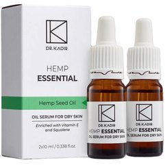 Dr. Kadir Hemp Essential Oil Serum for Dry Skin Масло-сироватка з екстрактом канабісу для сухої шкіри, 2 шт х 10 мл, фото 