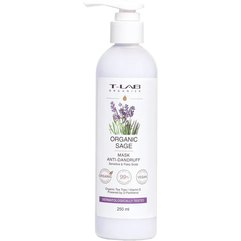 Маска для волос против перхоти с экстрактом шалфея T-Lab Professional Organic Sage Anti-Dandruff Mask, 250 ml
