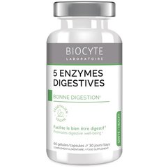 Пищевая добавка для пищеварения Biocyte Longevity 5 Enzymes, 60gel