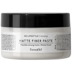 Матовая паста с белой глиной средней фиксации Farmavita HD Life Style Matt Fiber Paste, 100 ml