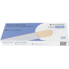 Сменные файлы белые на деревянной основе Staleks Pro Expert 22 Papmam, 25 pcs
