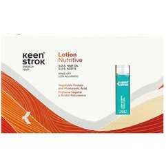 Ультраконцентрированный лосьон для восстановления с гиалуроновой кислотой и протеинами Keen Strok Lotion Nutritive S.O.S Hair Oil, 12*12 ml