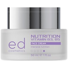 Крем для обличчя з вітамінами B3, B6 ED Cosmetics Nutrition Vitamin B3, B5 Face Cream, 50 ml, фото 
