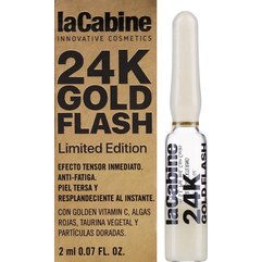 Высококонцентрированные ампулы для мгновенного сияния кожи La Cabine 24K Gold Flash Ampoules