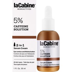 Зволожувальна крем-сироватка для контуру очей La Cabine Caffeine 5% Solution 2 in 1 Serum Cream, 30 ml, фото 