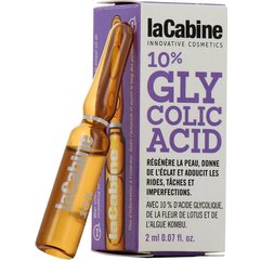 Концентрована сироватка з відлущувальним ефектом La Cabine Glycolic Acid 10% Ampoules, 2 ml, фото 