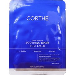 Заспокійлива постпроцедурна маска Corthe Dermo Essential Soothing Post Laser Mask, 10*28 ml, фото 