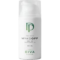 Крем протигрибковий з сечовиною 15% DivaPharm MykoOFF, 50 ml, фото 