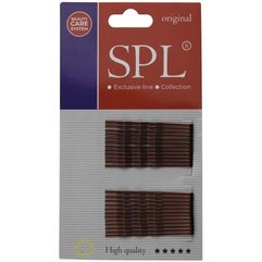 Невидимки для волос фрезерованные коричневые SPL 3021-0050