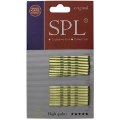 Невидимки для волос фрезерованные золотистые SPL 3022-0050