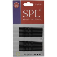 Невидимки для волос фрезерованные черные SPL 3020-0060