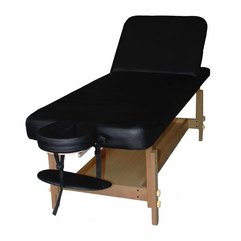 DON - 2-х секционный стационарный деревянный массажный стол класса “люкс”c полиуретановым покрытием