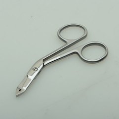 Пинцет-ножницы для бровей зауженные прямые кромки Staleks ПН-04