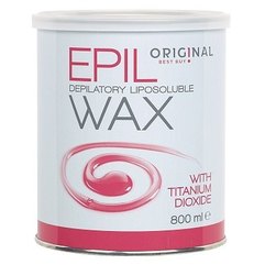 Sibel Epil Depilatory Liposoluble Wax Віск жиророзчинний з титан діоксидом, рожевий, 800 мл, фото 