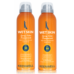 Солнцезащитный  спрей прозрачный SPF30/SPF50 Keenwell Wet Skin Transparent Solar Spray, 200 ml