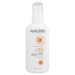 Anubis Sun Medium Protection SPF15 Сонцезахисний мерехтливе сухе масло для тіла і волосся, 200 мл, фото 